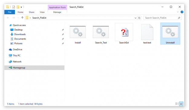 Searh Extension tool uninstall