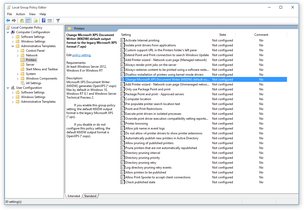 local policy editor windows 10