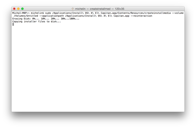 createinstallmedia tool for OS X