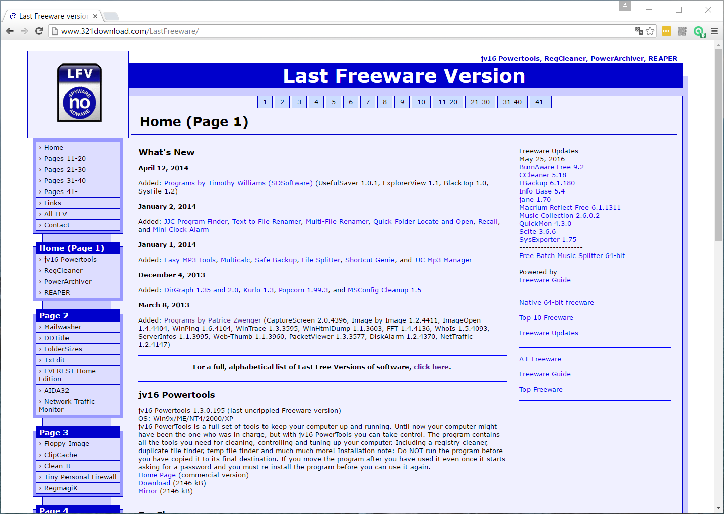 Last Freeware Version screenshot
