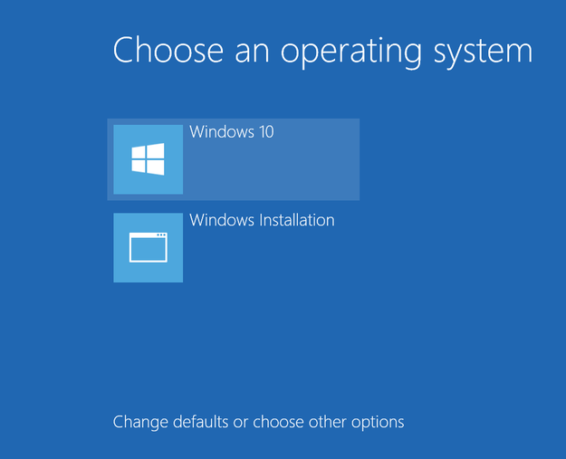 Boot Menu Windows 10