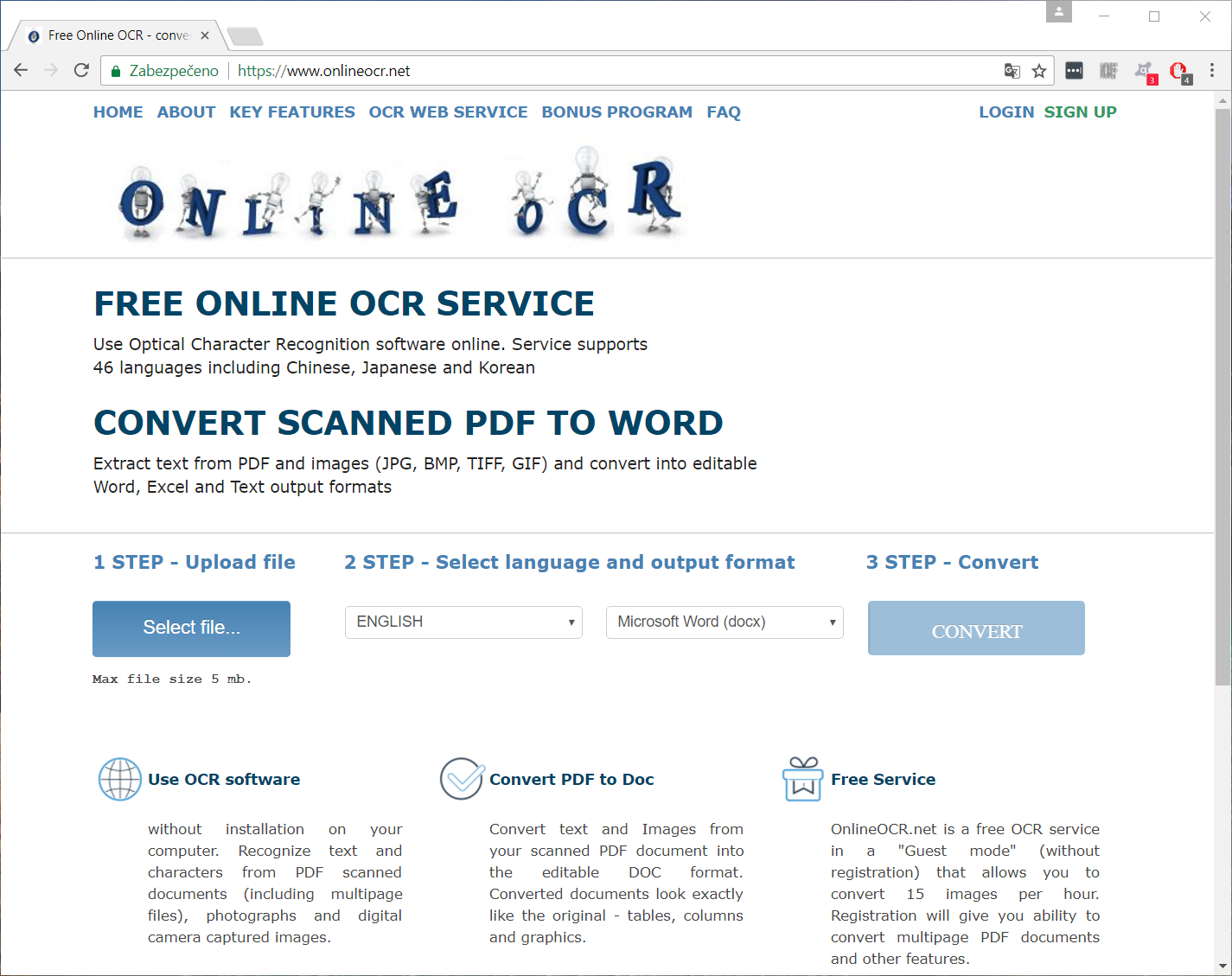 Free Online OCR Service
