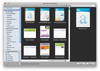 Ekran startowy Microsoft Word 2011 dla Mac