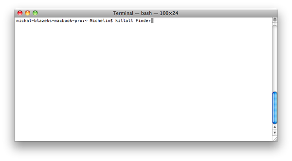 Apple Terminal killall command