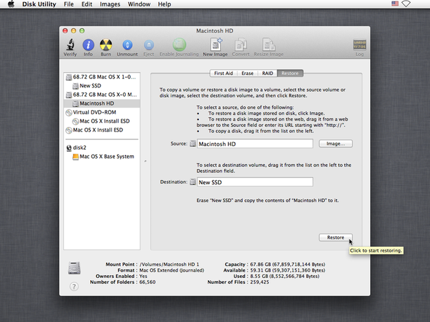 Disk Utility clonar discos