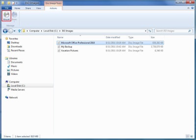 Montare ISO in Windows 8.