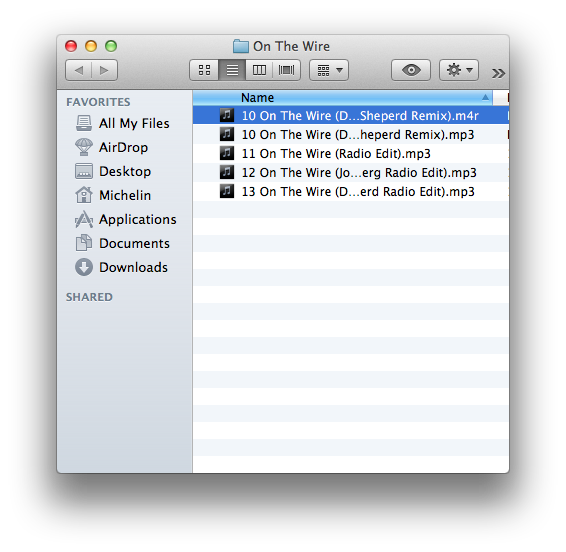 Finestra Finder Mac OS X