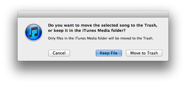 Opzione conserva file in iTunes