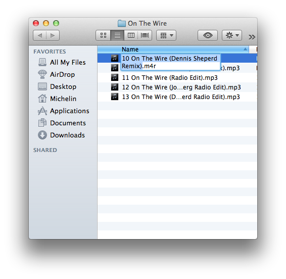 Finestra Finder Mac OS X