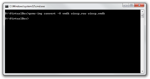 qemu-img konvertiert raw zu vmdk