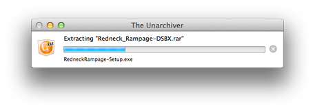 The Unarchiver in progress