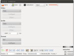 Zrzut ekranu startowego Avidemux dla Linux.