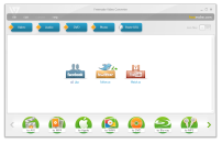 Zrzut ekranu startowego Freemake Video Converter dla Windows.