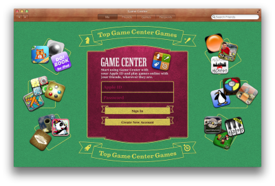 Game Center Mac OS X 10.8