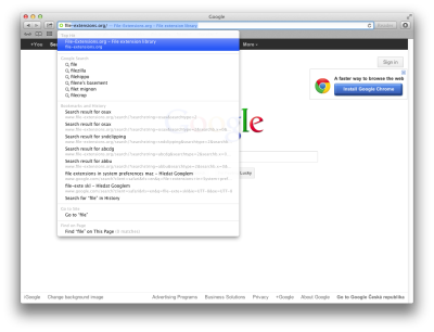 Nowe pole wyszukiwania Safari 5.2 w Mac OS X 10.8.