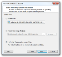 Schritt 2 der Erstellung einer neuen virtuellen Maschine in VMware.