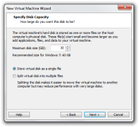 Schritt 5 der Erstellung einer neuen virtuellen Maschine in VMware.