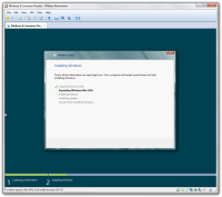 Schritt 7 des Windows 8 Installationsprozesses in der VMware virtuellen Maschine.