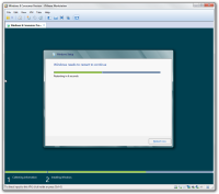 Schritt 9 des Windows 8 Installationsprozesses in der VMware virtuellen Maschine.