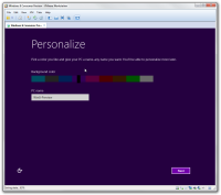 Schritt 1 des finalen Windows 8 Setups in der VMware virtuellen Maschine.