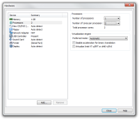 Schritt 2 der Anpassung der Hardwareeinstellungen in der neuen VMware virtuellen Maschine.