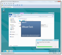 Schritt 2 der VMware Tools Installation.