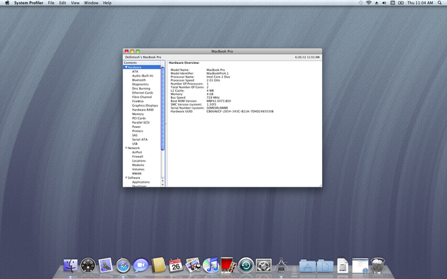 Apple Mac OS X su Dell Vostro 1500