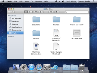 SkyDrive für Mac-Screenshot.