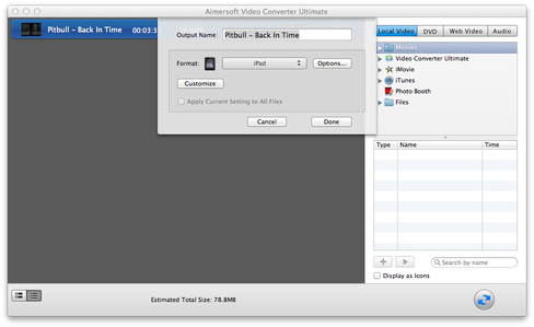 Ustawienia kodeków Video Converter Ultimate