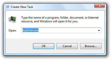 Gestione attività di Windows crea nuova attività