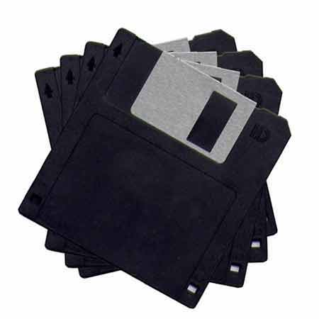 Conjunto de disquetes.