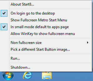 Opzioni di Start8