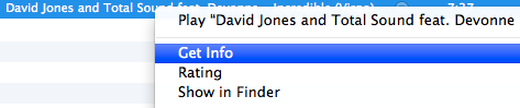 Apple iTunes get info o utworze