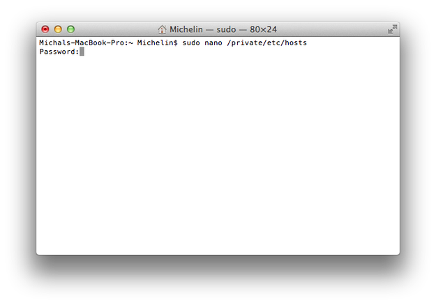 Apple Terminal modifier hosts