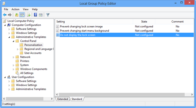 Personalization options