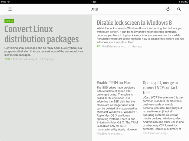 Feedly pour iPad