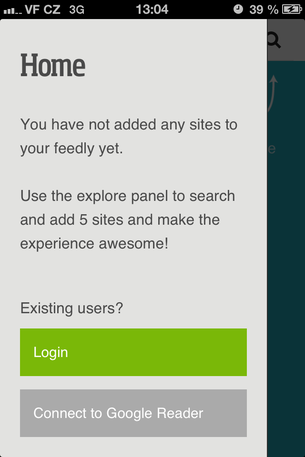 Connexion Feedly pour iPhone