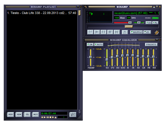 zrzut ekranu Winamp