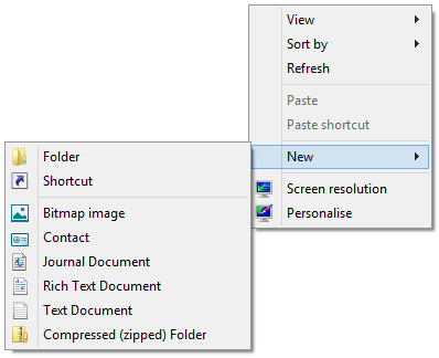 Windows 8 create shortcut