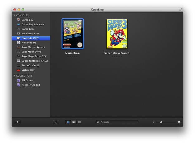 Perpustakaan game OpenEmu