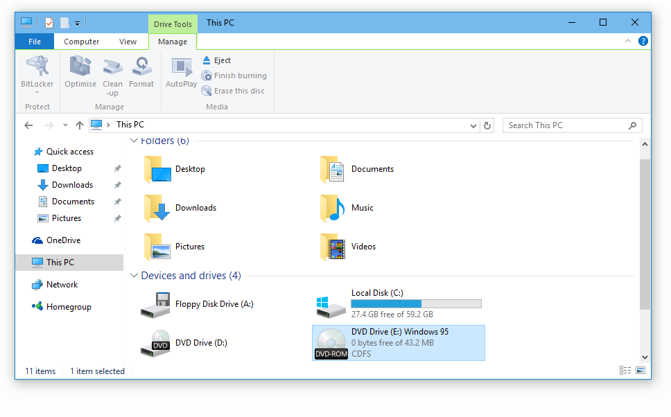 Función de montaje ISO en Windows 10 preview, paso 2