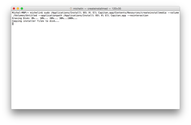 Narzędzie createinstallmedia dla OS X