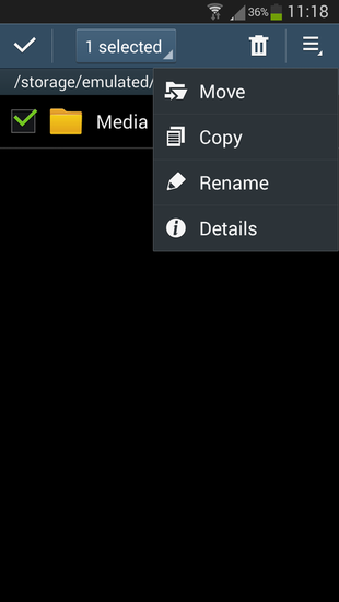 Copiar pasta Media no Android
