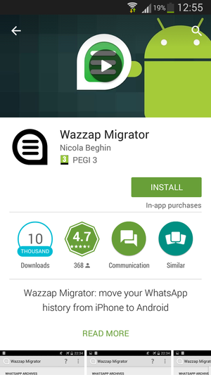 WazzapMigrator na Play Store