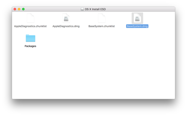 file basesystem.dmg di Finder